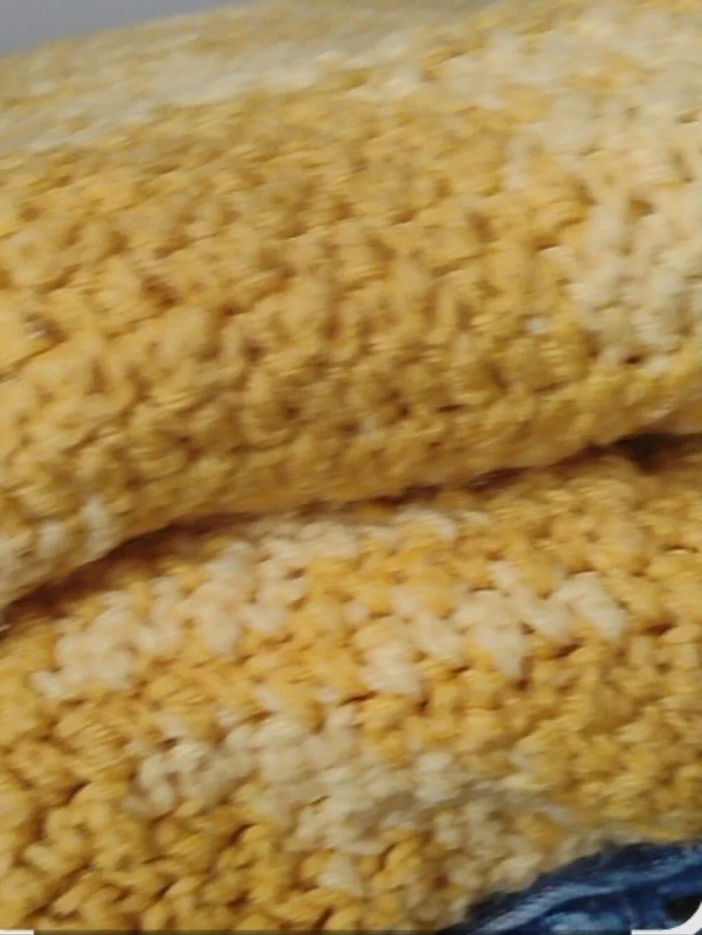 Handmade Mustard Crochet Blanket - Super Warm&Cozy💛